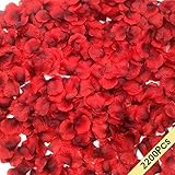 CODE FLORIST 2200 PCS Dark-Red Silk Rose Petals Wedding Flower Decoration - Image 1