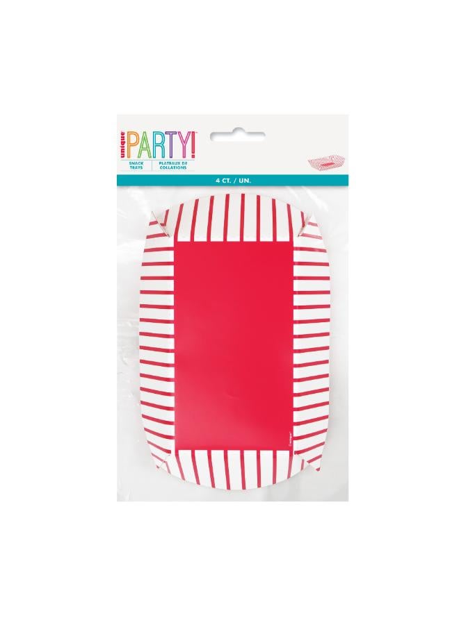 Unique Paper Snack Tray - Pack Of 4  - Image 2