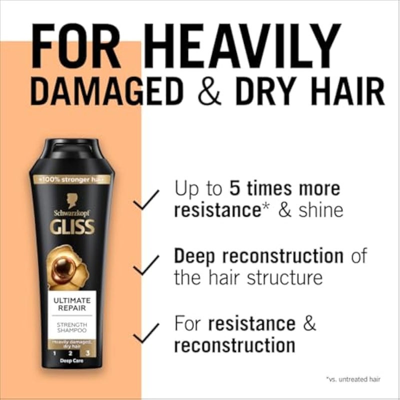 Gliss Ultimate Repair Shampoo 250 ml - Image 3