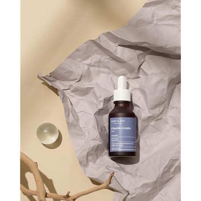 MARY & MAY Mary&May 6 Peptide Complex Serum - Advanced Wrinkle Improvement with Firming and Lifting Effects - Korean Skincare - Fragrance Free, Hypoallergenic, Quick Absorbing, 1.01oz. - Image 5
