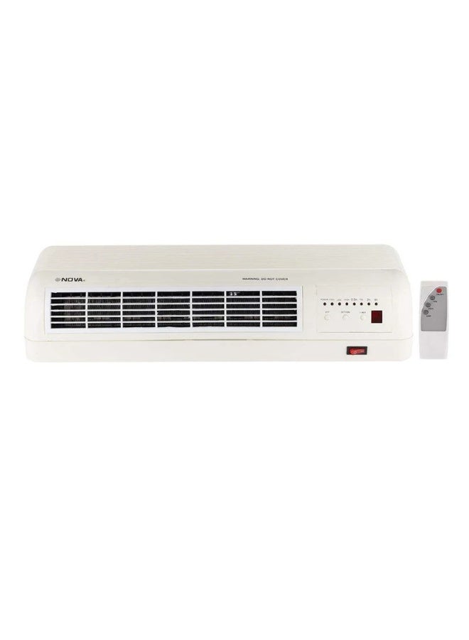 NOVA NH-1256WH 2000W Electric Wall Heater with PTC Heating Technology, Rapid Warm-Up, Adjustable Thermostat, Energy-Efficient, Quiet Operation, Compact Indoor Room Heater - Image 2