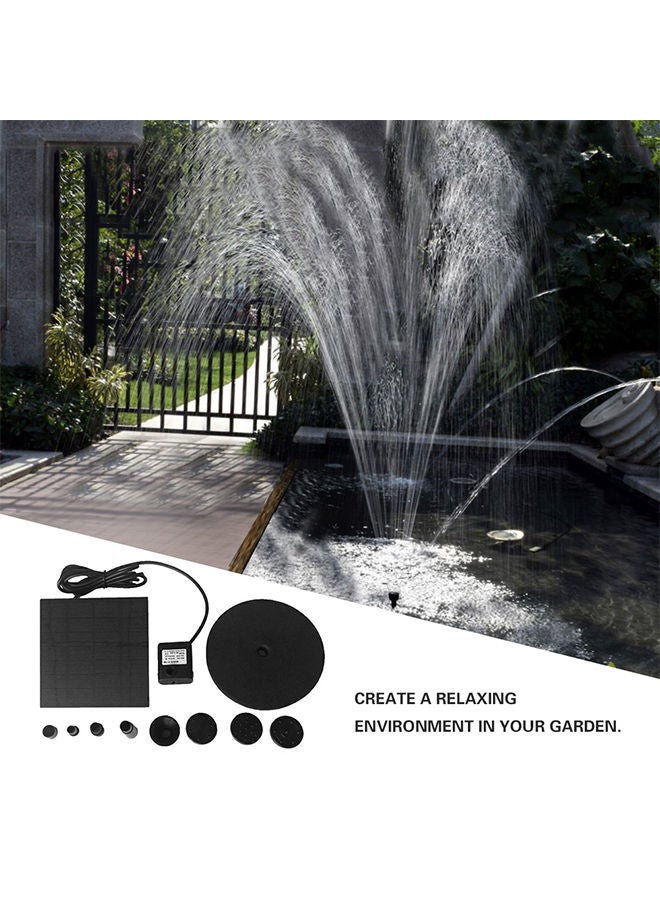 NIBEMINENT 11-Piece Solar Powered Water Pump Kit Black - Image 4