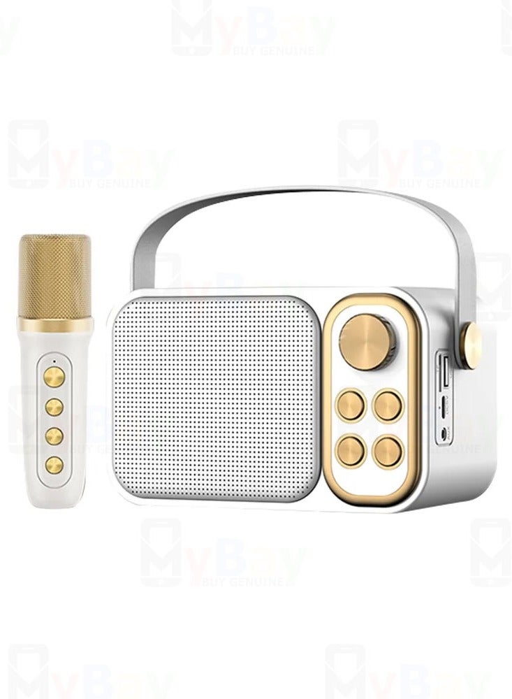 SU.YOSD Wireless Karaoke Speaker With Microphone YS-103 White - Image 1