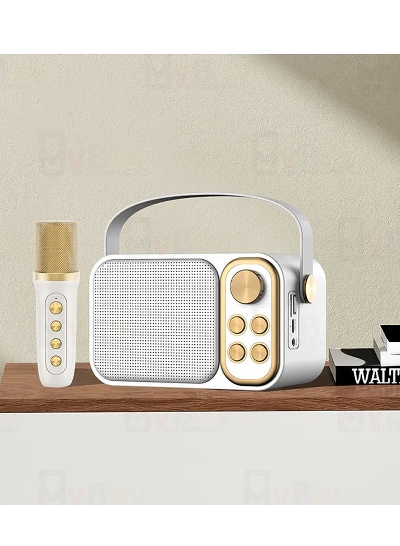SU.YOSD Wireless Karaoke Speaker With Microphone YS-103 White - Image 3