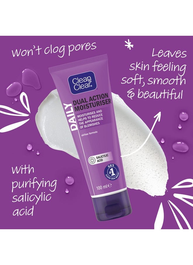 CLEAN & CLEAR Clean and Clear Dual Action Moisturiser - 100 ml  - Image 4