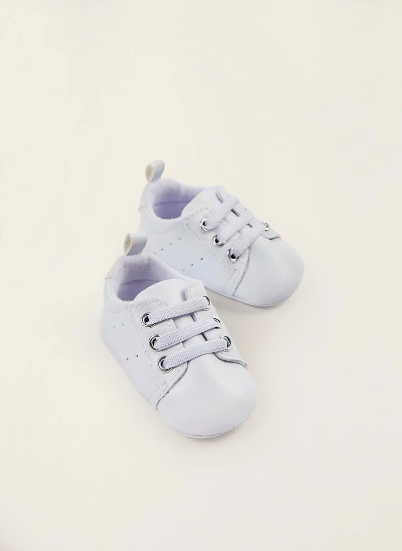 Zippy Zippy Trainers For Newborn Baby Boys - White