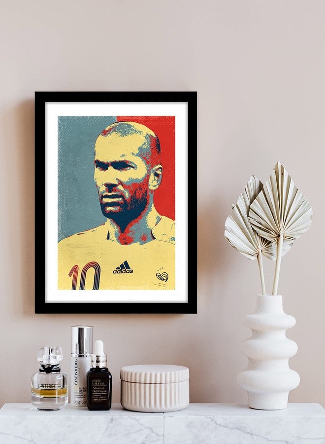 GRAY WALL Good Hope PlexiGlass Zinedine Zidane Framed Poster, Multicolour, Print, 10inch x 13inch for Room Office Wall - Image 2