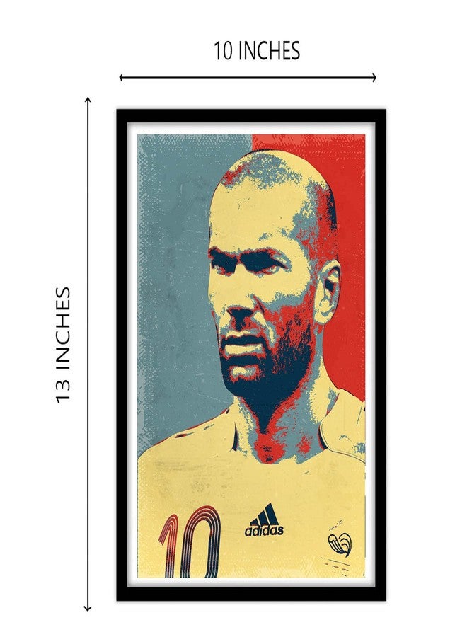 GRAY WALL Good Hope PlexiGlass Zinedine Zidane Framed Poster, Multicolour, Print, 10inch x 13inch for Room Office Wall - Image 3