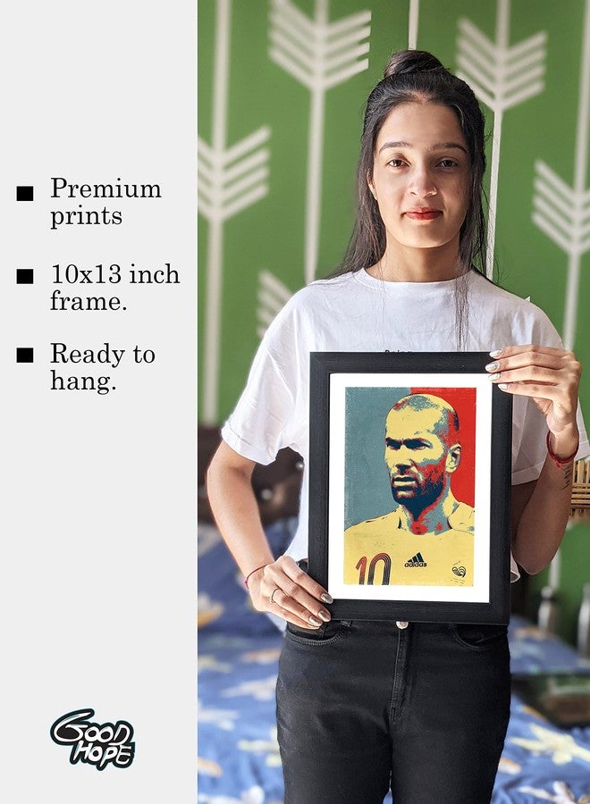 GRAY WALL Good Hope PlexiGlass Zinedine Zidane Framed Poster, Multicolour, Print, 10inch x 13inch for Room Office Wall - Image 4