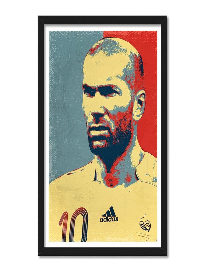 GRAY WALL Good Hope PlexiGlass Zinedine Zidane Framed Poster, Multicolour, Print, 10inch x 13inch for Room Office Wall - Image 1