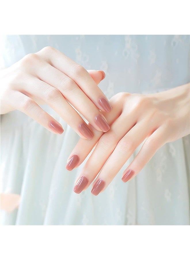 RARJSM Milky Rose Purple Gel Nail Polish LED UV Gel Soak Off Clear Nude Mauve Pink French Manicure Jelly Nail Gel Polish Varnish Curing Requires 1pcs 15ml for Home Salon Nail Art DIY - Image 3