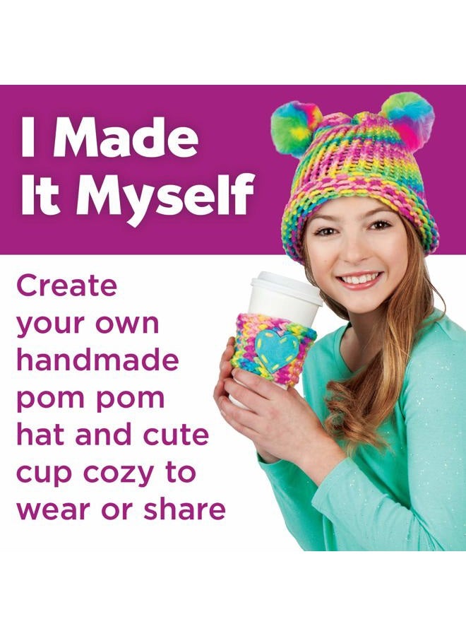 Creativity for Kids Quick Knit Loom Kit - Knitting Kit for Kids, Make Your Own Pom Pom Hat And Accessories, Knitting Loom Crafts for Kids - Image 4