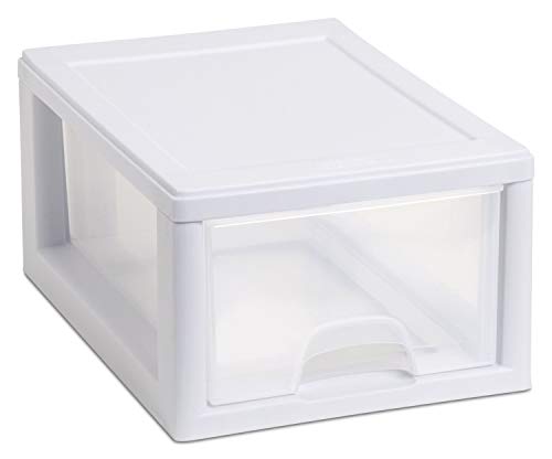 Sterilite 20518006PK2 Sackable Plastic Storage Drawer Pack of 2 White