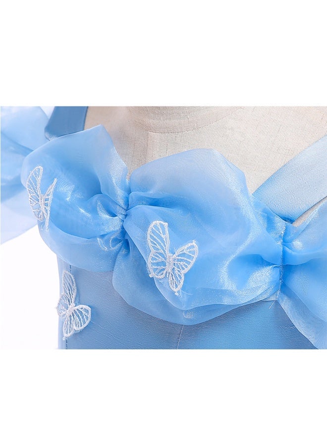 Princess Costume For Girl With Accessories - Blue 120cm - Image 3