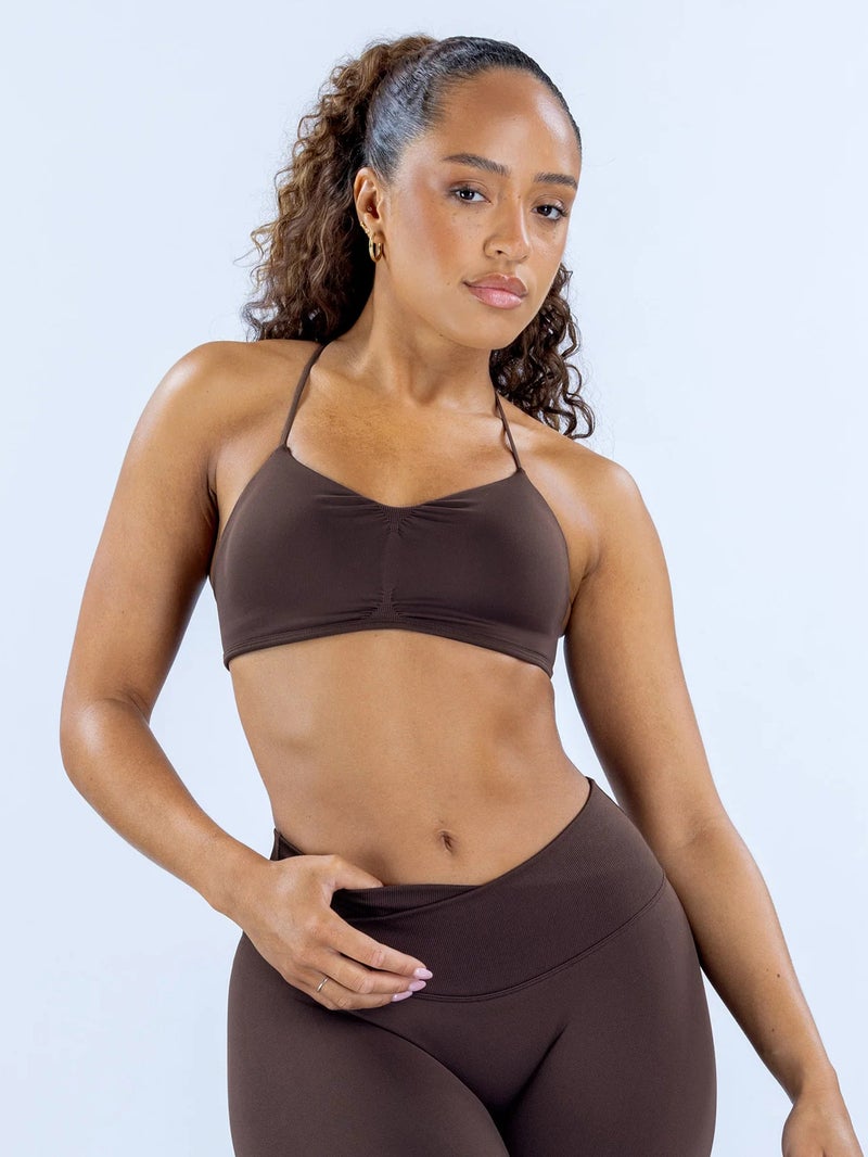 2025 New Dfyne Replacement Seamless Halter Sports Yoga Bra for Women - Image 4