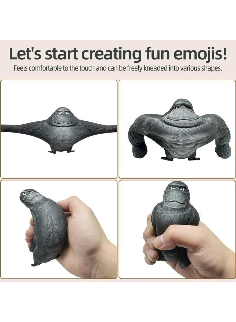 لعبة قرد إسفنجي - لعبة غوريلا جامبو قابلة للتمدد لتخفيف التوتر - ناعمة، بطيئة الارتفاع، مستوحاة من الحيوانات اللطيفة، هدية مبتكرة للأطفال والكبار - ملحق لعب حسي مضاد للقلق - Image 2