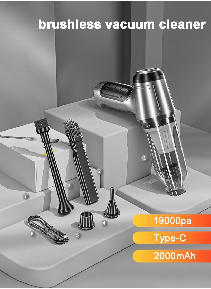 ULHYC - Cordless Vacuum Cleaner 19000pa with 2000mah Large Capacity Battery and Fast Type C Charge Handheld Vacuum Cleaner - Image 1