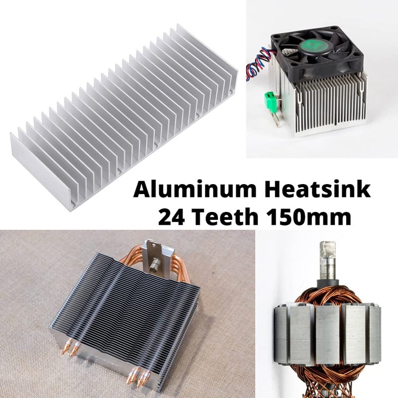 Aluminum Heatsink 150mm x 59mm x 25mm 24 Fins for Amplifier IC Module PC Cooling - Image 5