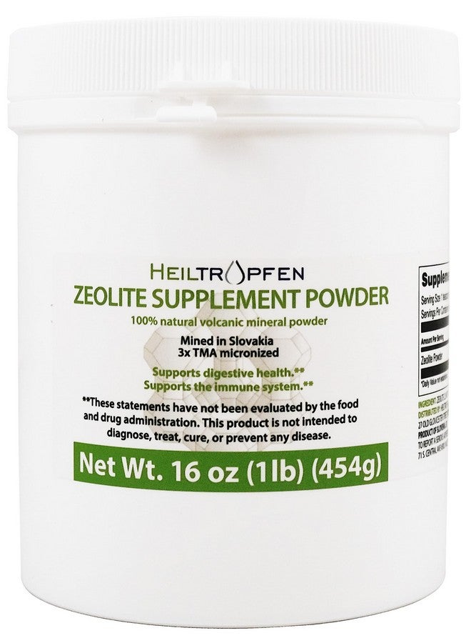 Heiltropfen Zeolite Powder | Dietary Supplement 1 lb - 454 g | Detox | Clinoptilolite 94%+-3 | 3X Activated | Natural Mineral Dust | Ultra FINE Less-Than 2 µm - Image 1