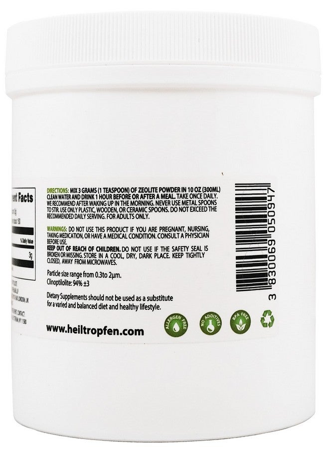 Heiltropfen Zeolite Powder | Dietary Supplement 1 lb - 454 g | Detox | Clinoptilolite 94%+-3 | 3X Activated | Natural Mineral Dust | Ultra FINE Less-Than 2 µm - Image 3
