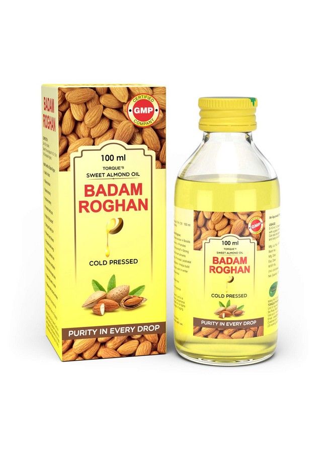 Torque S Badam Roghan Oil Sweet Almond Oil 100% Pure And Cold Pressed For Hair And Skin100Ml (Pack Of 1) - Image 1