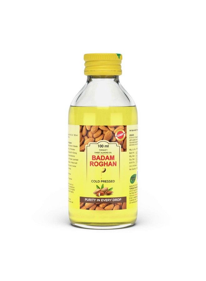 Torque S Badam Roghan Oil Sweet Almond Oil 100% Pure And Cold Pressed For Hair And Skin100Ml (Pack Of 1) - Image 3