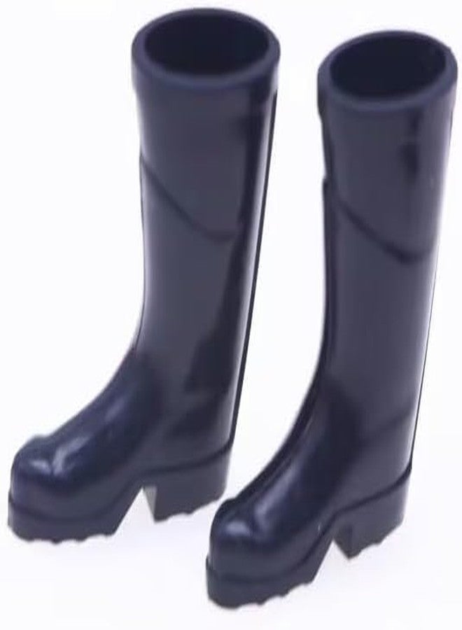 Zhuluck 1Pair Black 1/12 Miniature Rubber Boots Dollhouse Garden Accessories Lightweight Dollhouse Decor - Image 2