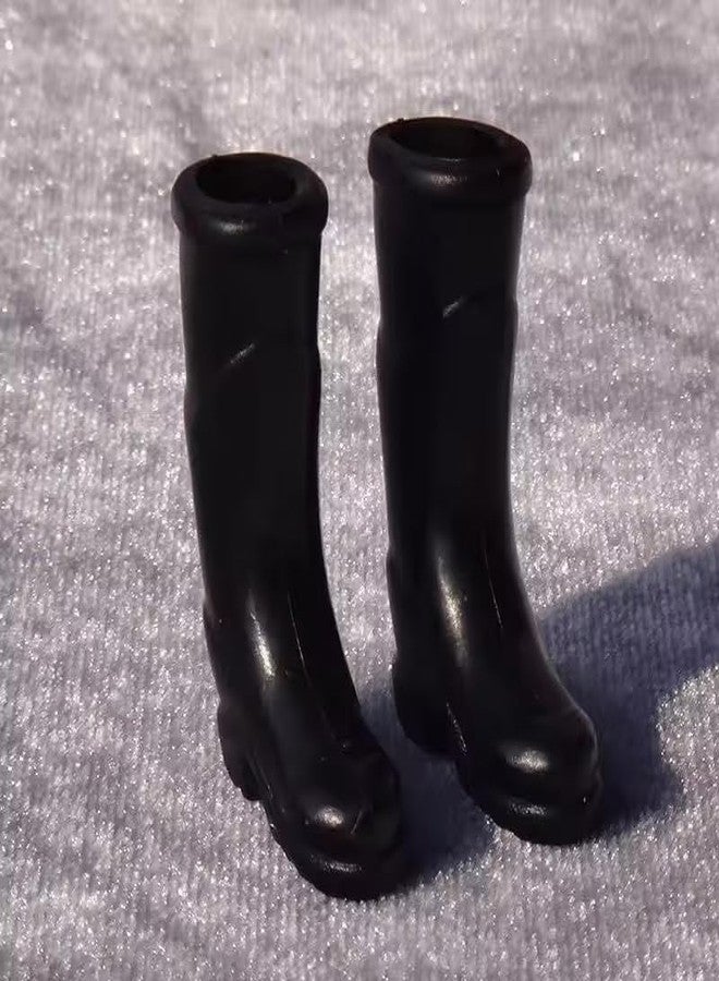 Zhuluck 1Pair Black 1/12 Miniature Rubber Boots Dollhouse Garden Accessories Lightweight Dollhouse Decor - Image 3