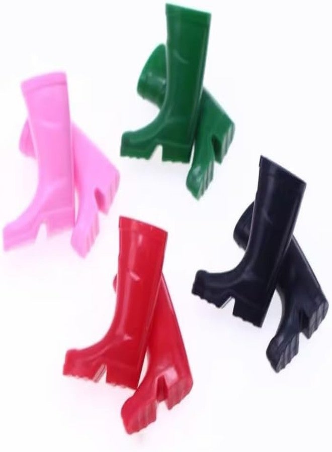 Zhuluck 1Pair Black 1/12 Miniature Rubber Boots Dollhouse Garden Accessories Lightweight Dollhouse Decor - Image 5