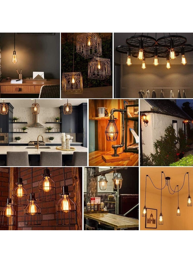 E27 Warm White 3000K LED Bulb, Amber Glass, LED Filament Bulb 4W ST64 Pack of 6 - Image 5