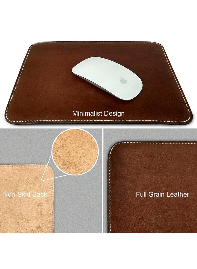 Rustic Town RUSTIC TOWN Leather Mouse Pads for Laptop Computer PC Gaming Apple Executive Work Desk Handmade Desk Mouse Mat  - Image 3