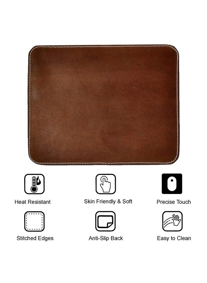 Rustic Town RUSTIC TOWN Leather Mouse Pads for Laptop Computer PC Gaming Apple Executive Work Desk Handmade Desk Mouse Mat  - Image 4