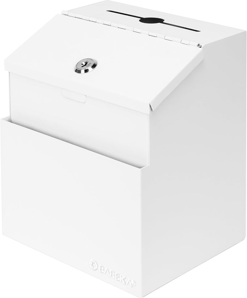 BARSKA Barska Secure WallMount Suggestion  Ballot Drop Box with Key Lock  For Ballots Documents  Payments - Image 1