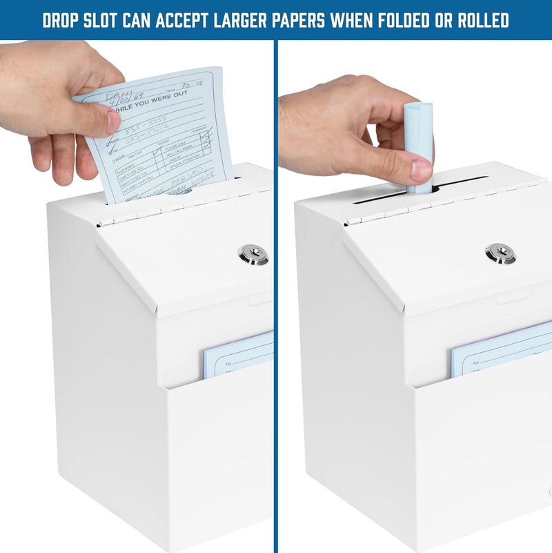 BARSKA Barska Secure WallMount Suggestion  Ballot Drop Box with Key Lock  For Ballots Documents  Payments - Image 5