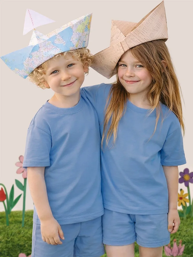 MSHB&G Kids Unisex T-shirt Blue Oversize