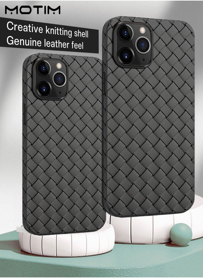Motim Weave Texture Case for iPhone 14/14 Plus Ulta Slim Phone Case Soft TPU Airbag Shockproof Protective Anti-Scratch Cover  - Image 2
