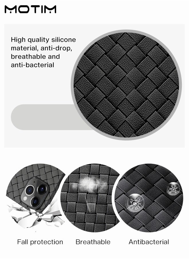 Motim Weave Texture Case for iPhone 14/14 Plus Ulta Slim Phone Case Soft TPU Airbag Shockproof Protective Anti-Scratch Cover  - Image 4