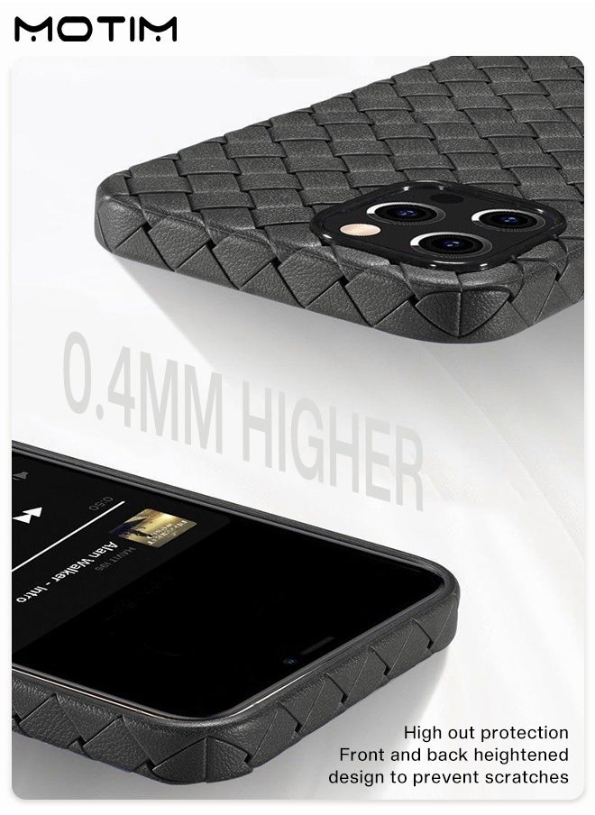 Motim Weave Texture Case for iPhone 14/14 Plus Ulta Slim Phone Case Soft TPU Airbag Shockproof Protective Anti-Scratch Cover  - Image 3