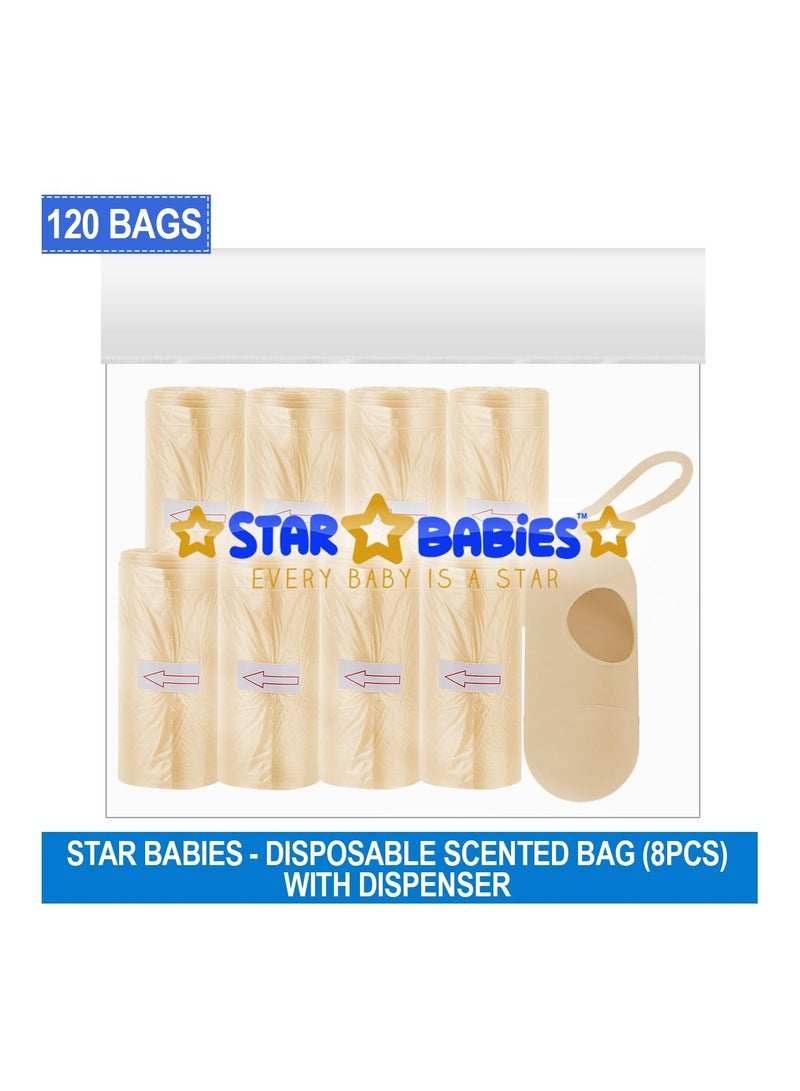 Star Babies Scented Bag Pack of 8 with Dispenser - Ivory