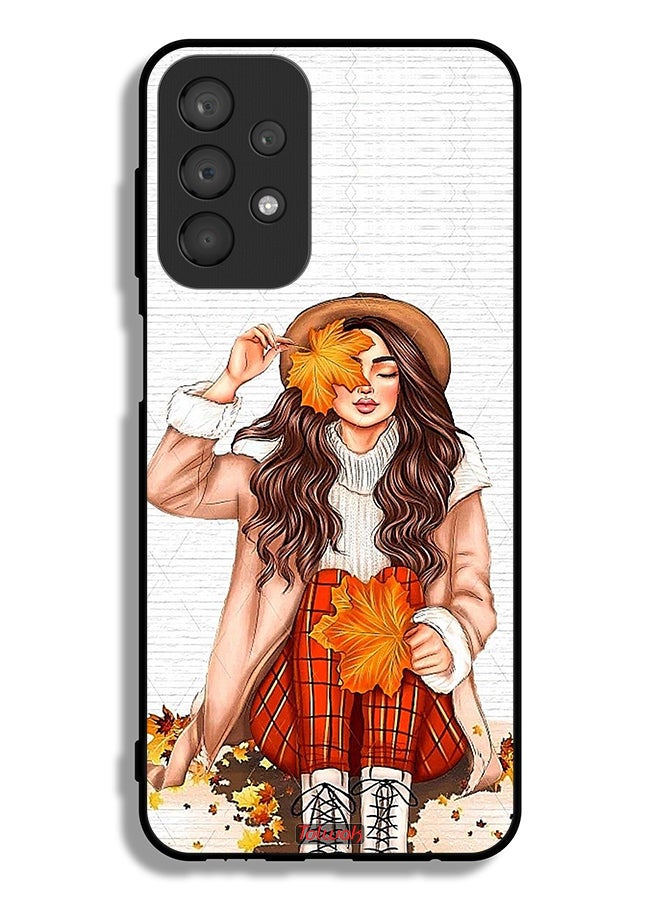 Tolwak Samsung Galaxy A23 4G Protective Case Cover Holding Autumn Leaves Art - Image 1
