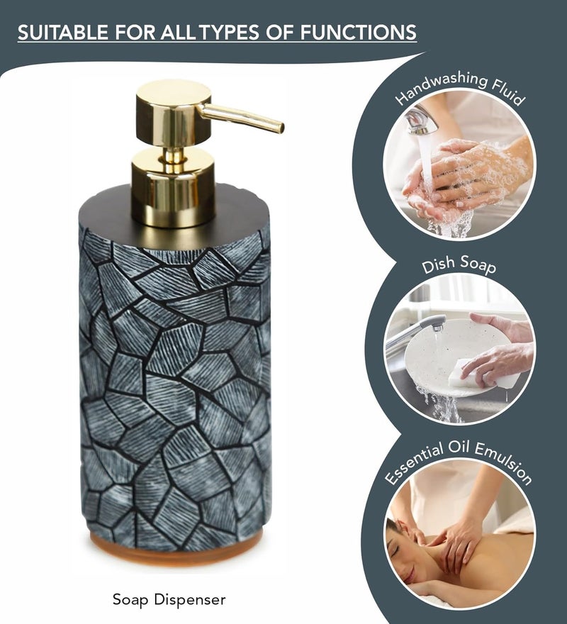 Obsessions Obsessions Polyresin 4 Pcs Bathroom Set_Charcoal  - Image 3