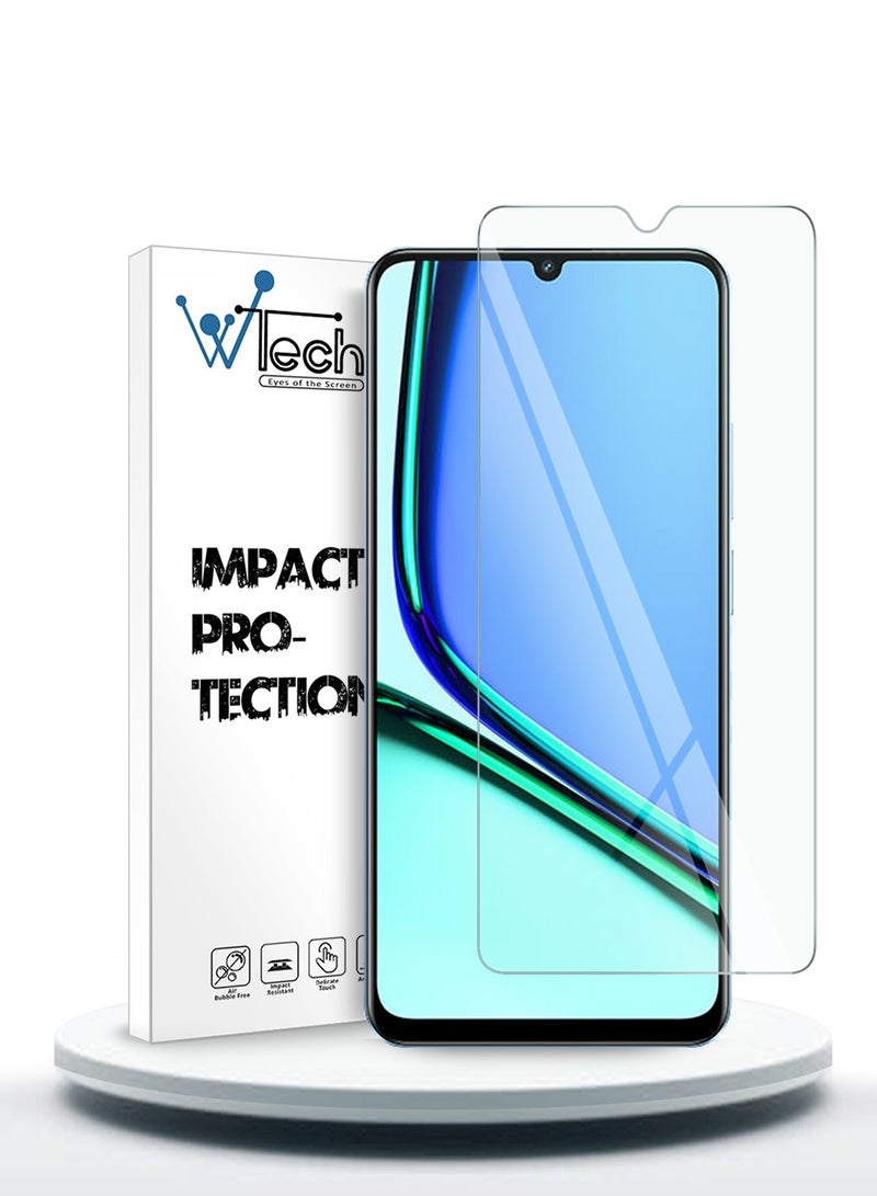 Wtech Realme Note 60 4G 2024 Premium Series Curved Edges 9H 2.5D Tempered Glass Screen Protector - Clear - Image 1