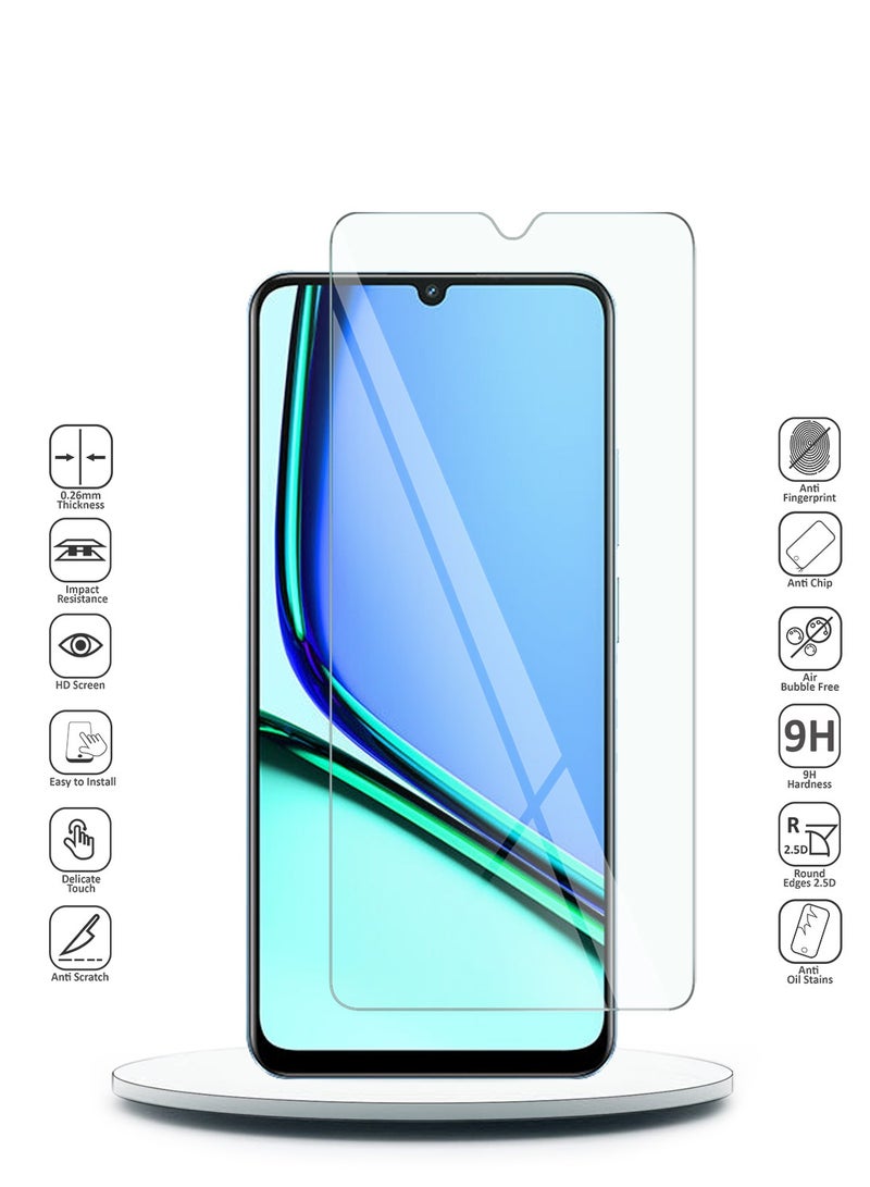 Wtech Realme Note 60 4G 2024 Premium Series Curved Edges 9H 2.5D Tempered Glass Screen Protector - Clear - Image 2