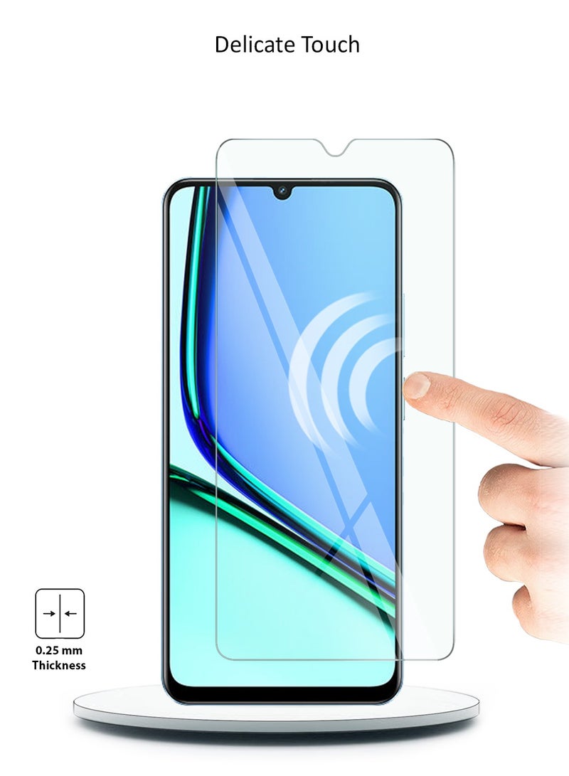 Wtech Realme Note 60 4G 2024 Premium Series Curved Edges 9H 2.5D Tempered Glass Screen Protector - Clear - Image 4