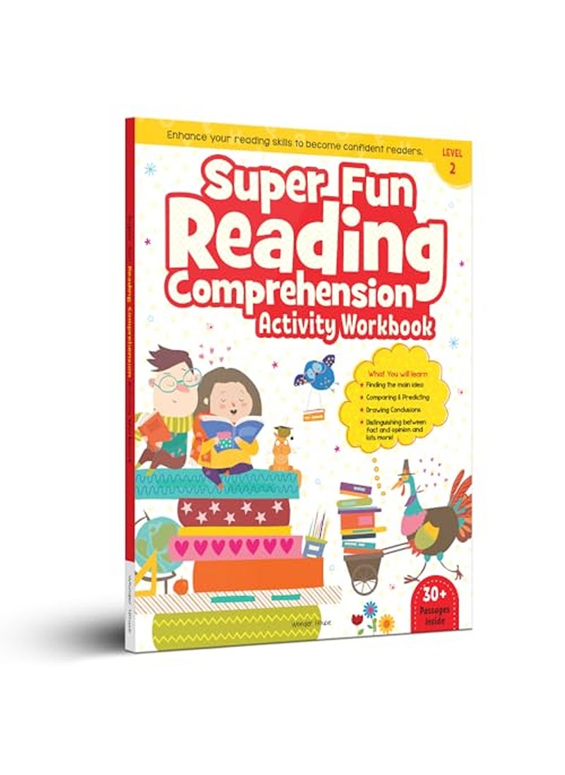 Wonder House Books - Super Fun Reading Comprehension Activity Workbook For Children Level 2 - Image 1