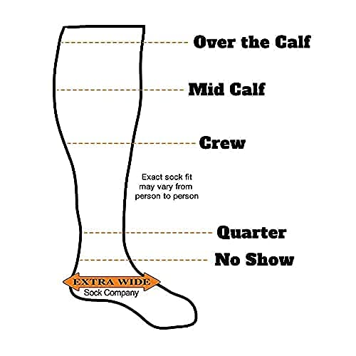 Extra Wide Comfort Fit Athletic Quarter Socks (Pack of 3) Fits Up to a 6E Width, Made in USA (X-Large, White) - Image 2