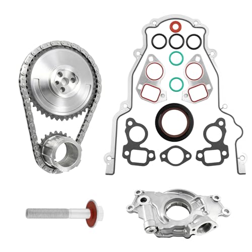 DWLDMLWC LS High Volume Oil Pump Timing Chain Kit w/Gaskets (M295HV) for 1999-2019 Chevrolet (Chevy) Silverado 1500/Tahoe/Suburban, GM Sierra 1500/Yukon, Cadillac Escalade (4.8L/5.3L/6.0L) - Replaces 12696357 - Image 1