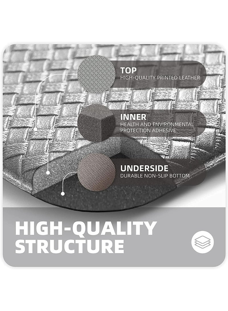 AiQi Kitchen Mats, 2pcs Waterproof Non-slip Anti Fatigue Mats for Kitchen Floor, Durable Resilient Standing Kitchen Runner Rug Floor Mat Set for Home Office Laundry Room 45x75cm + 45x150cm - Image 4