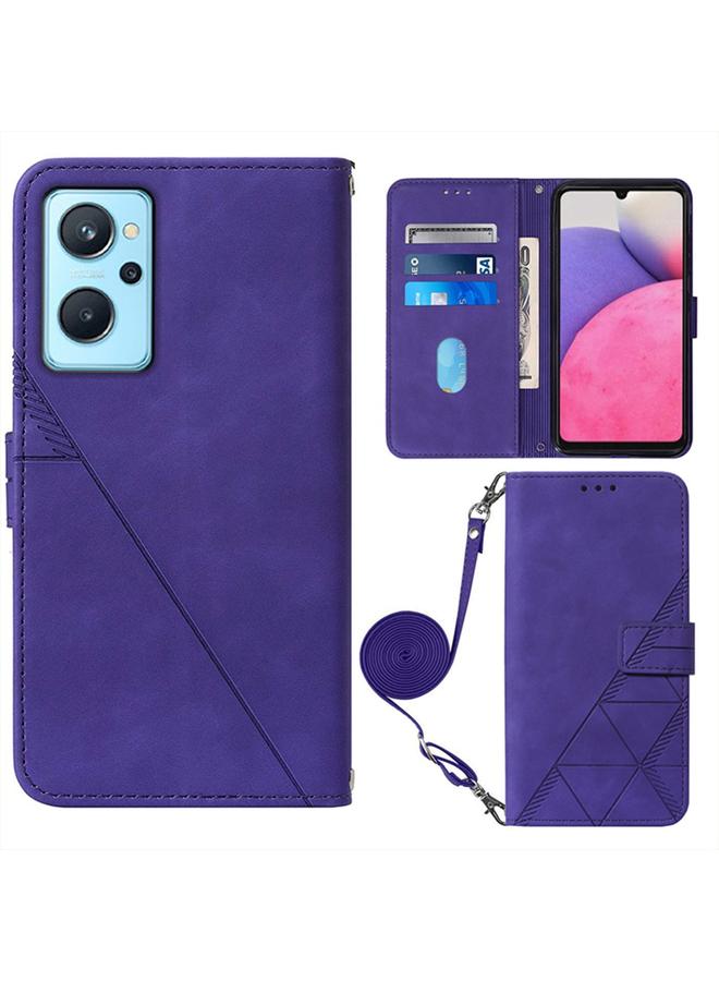 S-TOP Case For OPPO Realme 9i / A36 / A76 / A96 4G Crossbody 3D Embossed Flip Leather Phone Case - Image 2