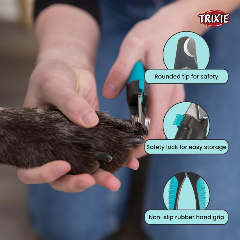 Trixie Nail Clipper for Dogs and Cats, Stainless Steel Clippers for Pets, The Limiter Prevents Claws from Being Cut Too Short, Comes with a Safety Lock to Make it Easy to Handle - 16 cm - Image 2